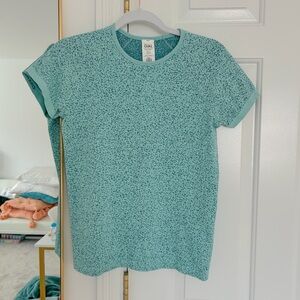 Athleta Girl Power Up Top Teal Patterned